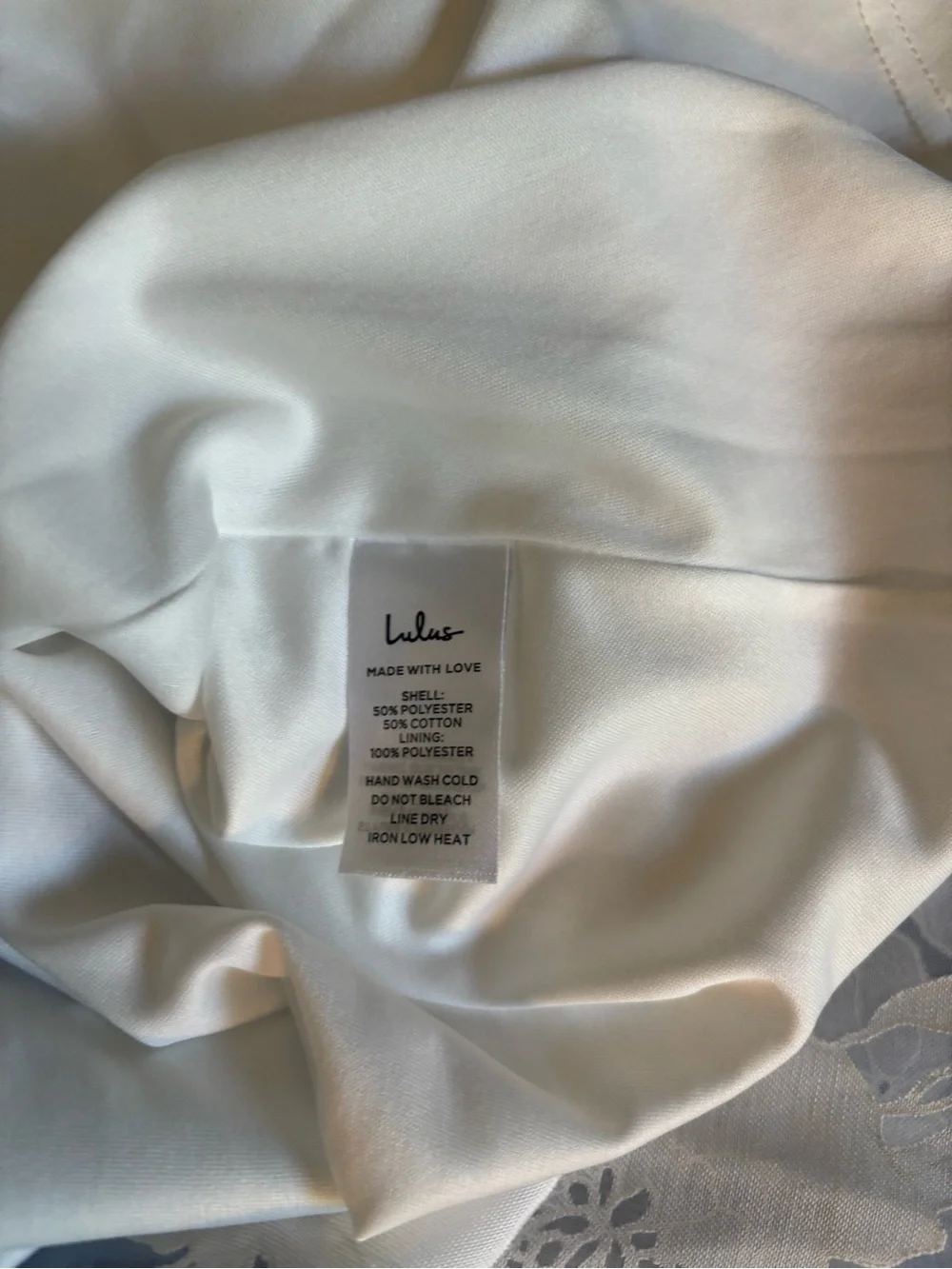 White Lace A-Line Midi Skirt Lulus size Medium